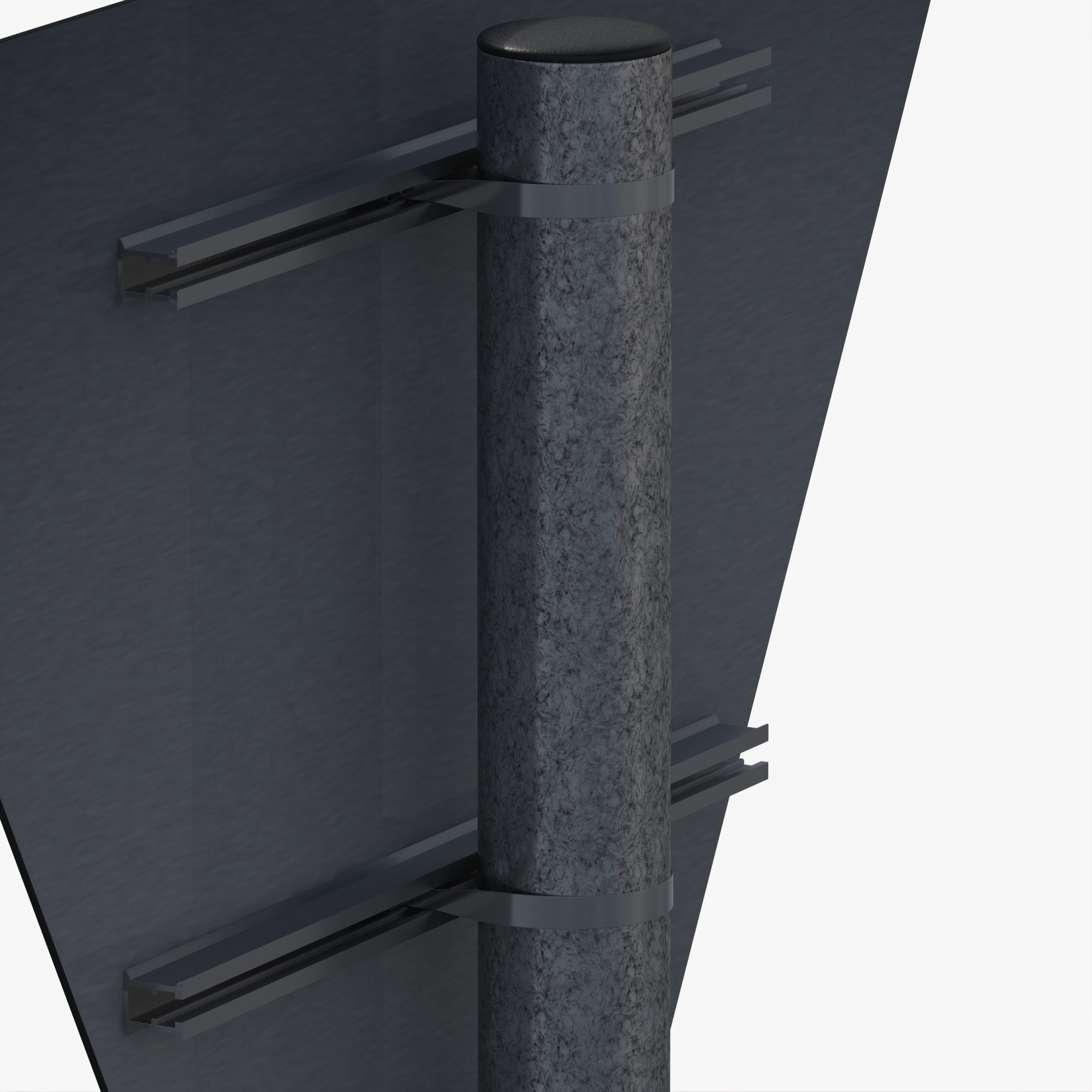 Road sign - Give way 3D model_6