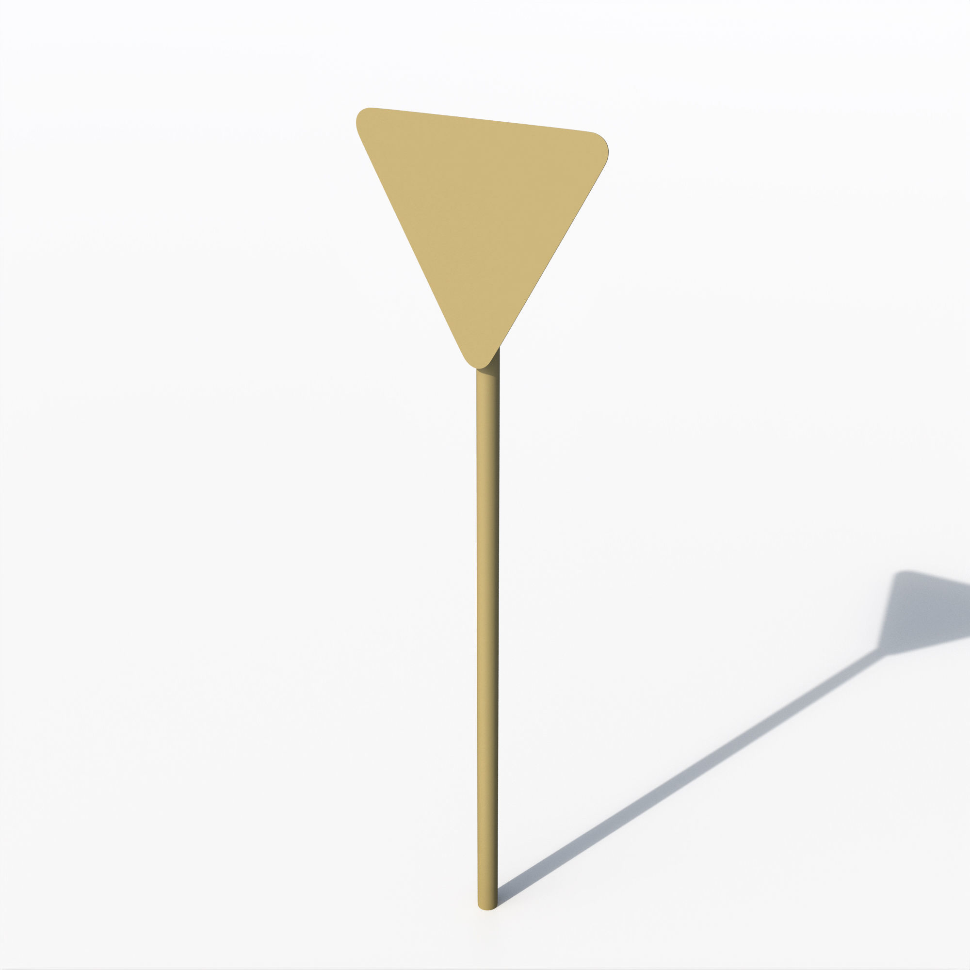 Road sign - Give way 3D model_8