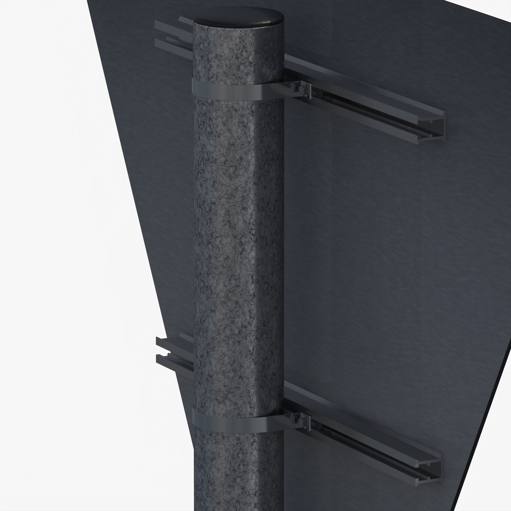 Road sign - Give way 3D model_7