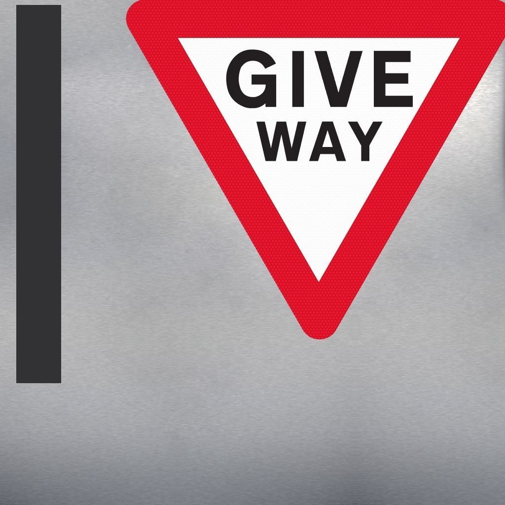 Road sign - Give way 3D model_11