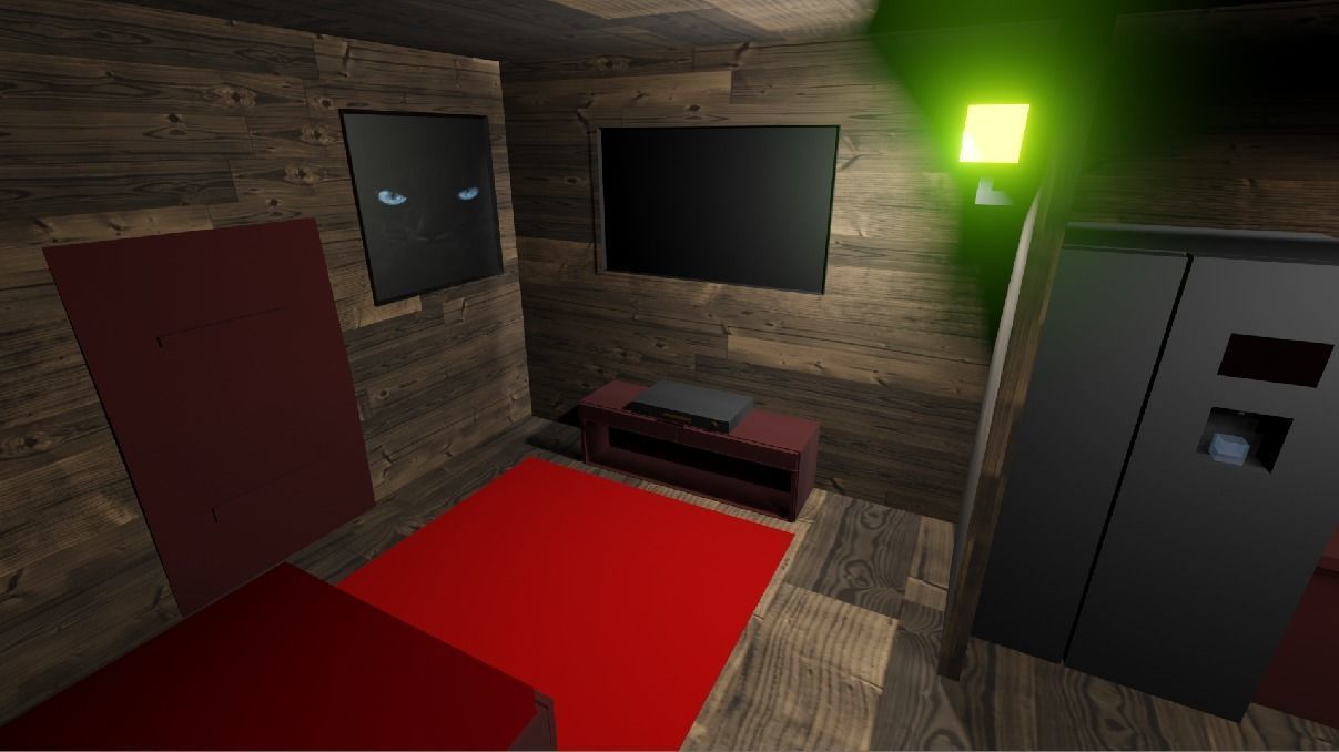 Low poly willage house in woods Low-poly 3D model_7