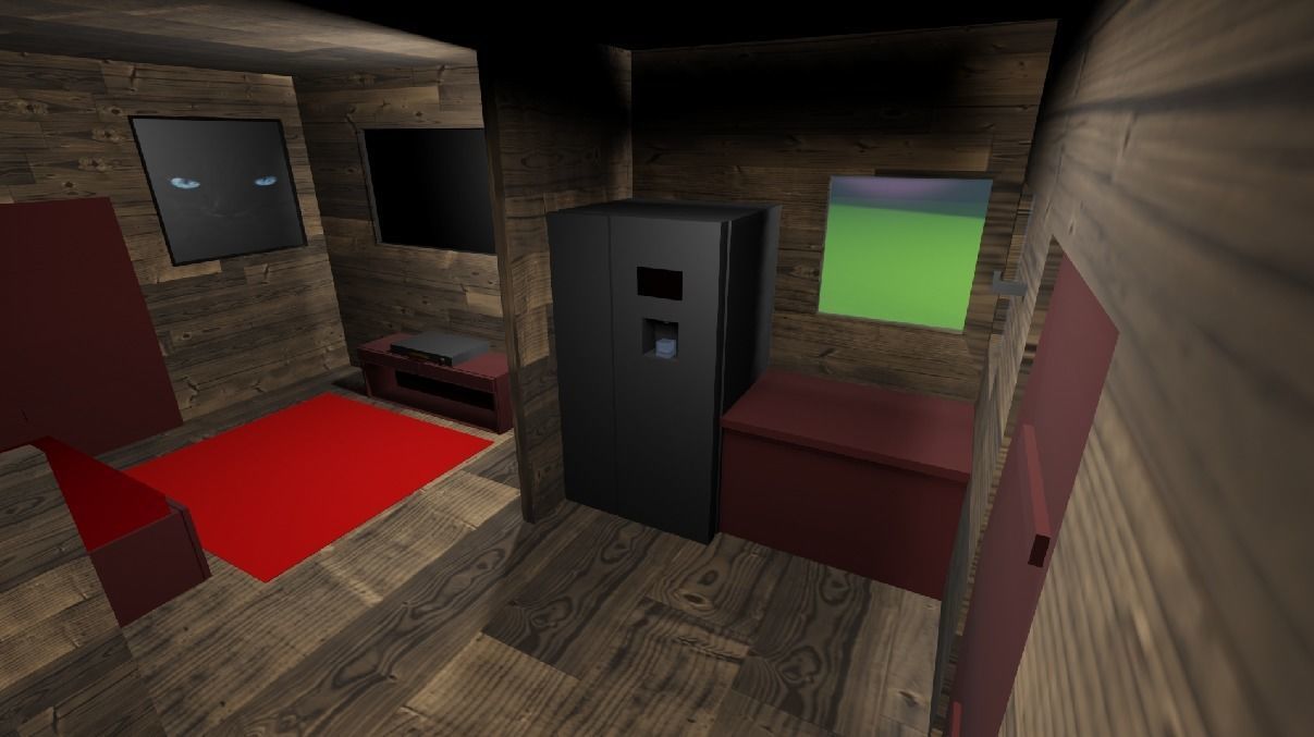 Low poly willage house in woods Low-poly 3D model_6