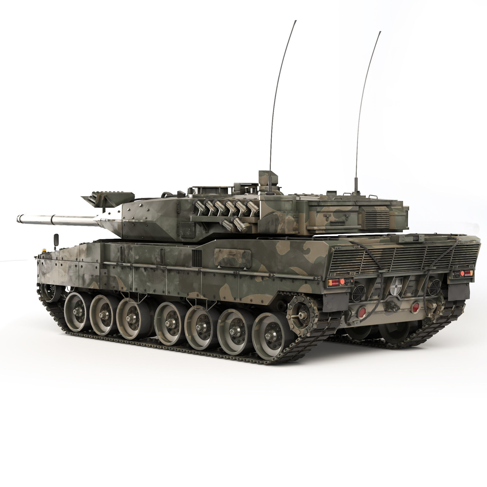 Tank Leopard 2A7 2006 3D model_5