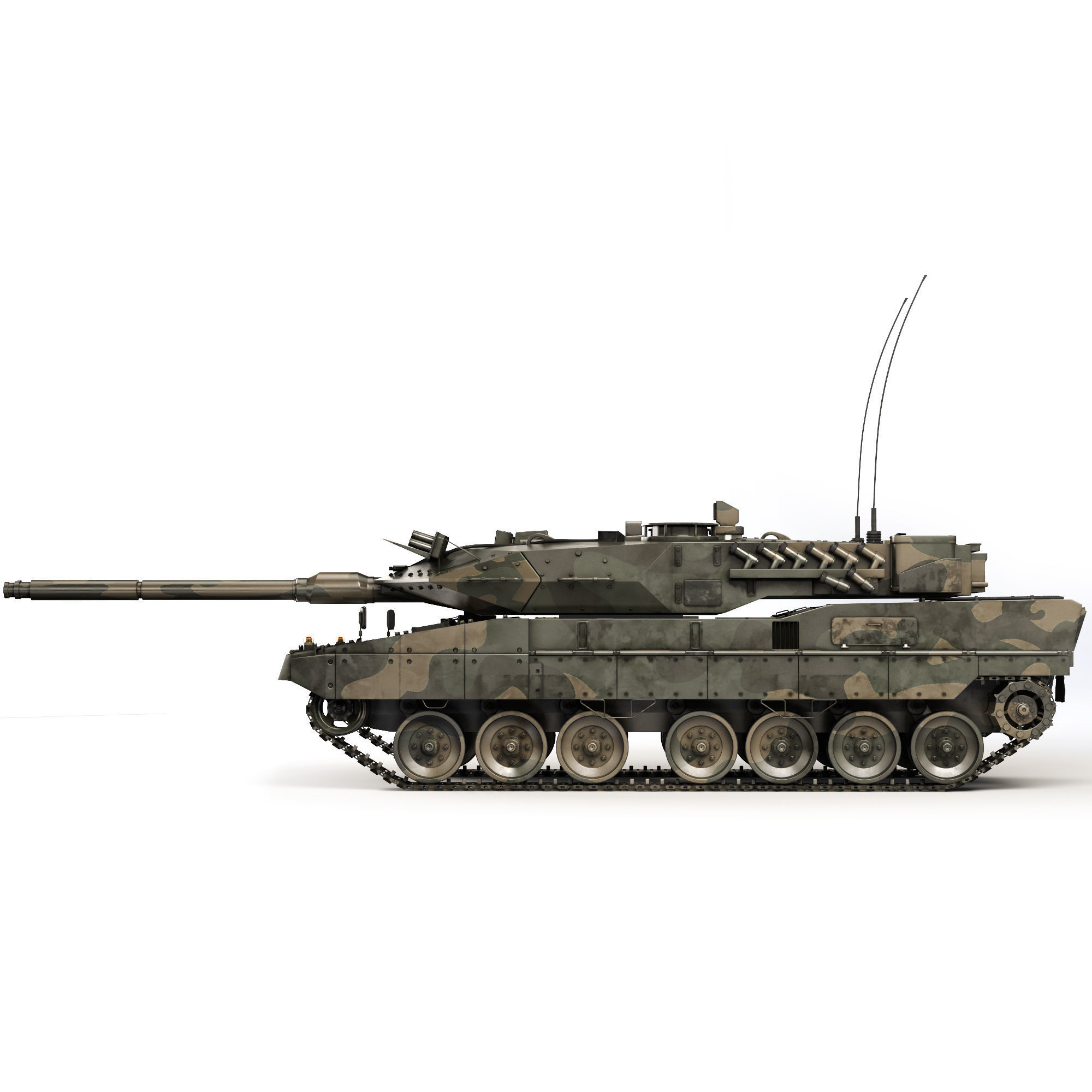 Tank Leopard 2A7 2006 3D model_4
