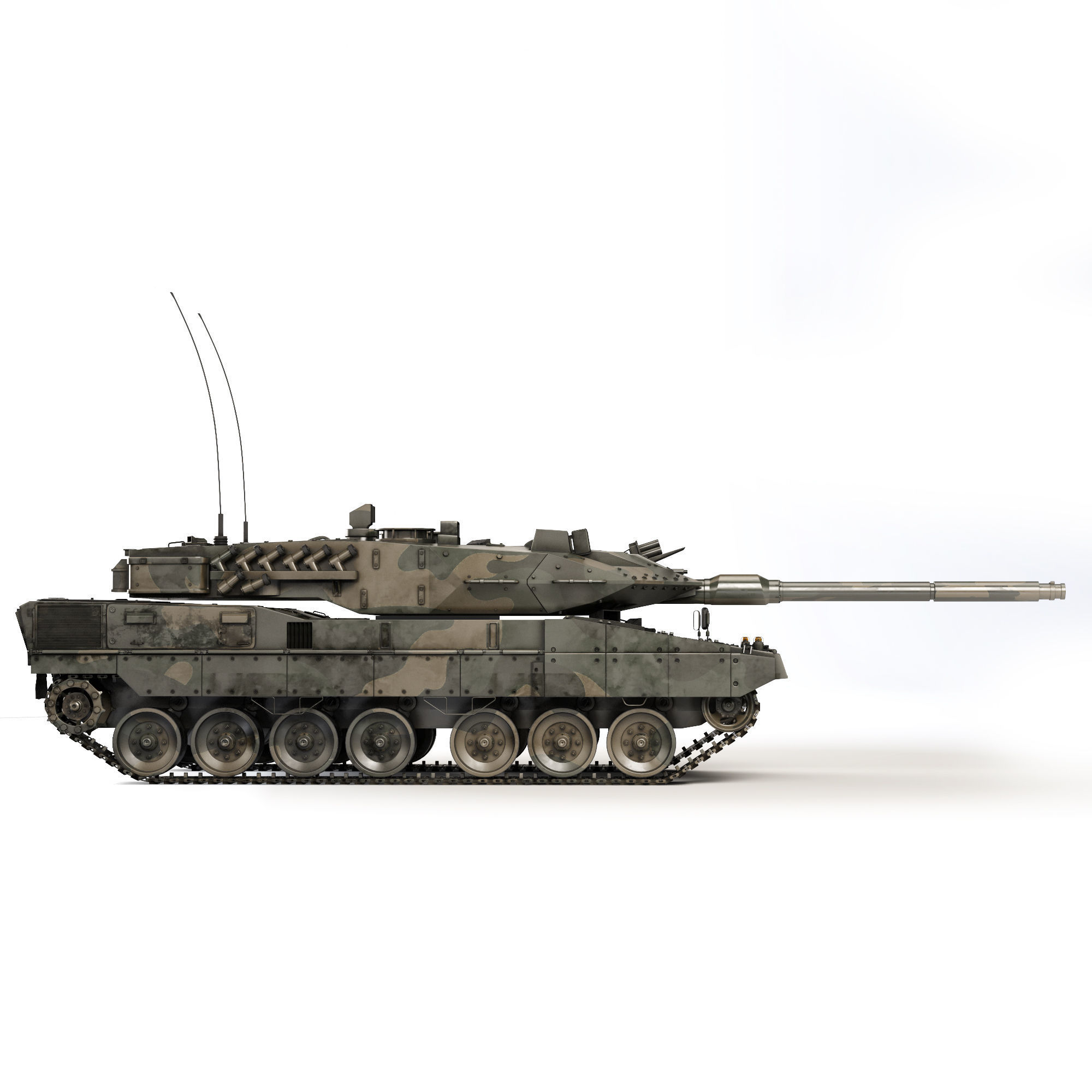 Tank Leopard 2A7 2006 3D model_7