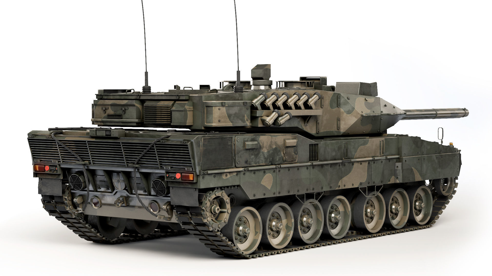 Tank Leopard 2A7 2006 3D model_1