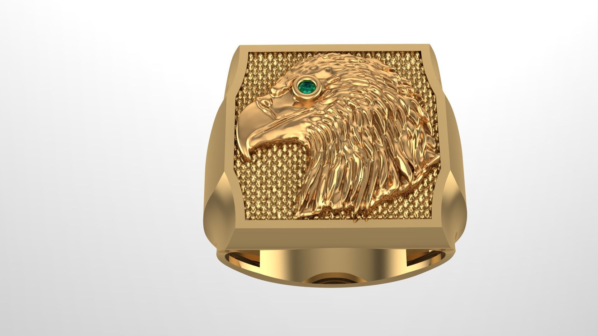 Eagle Organic Ring 3D print model_1