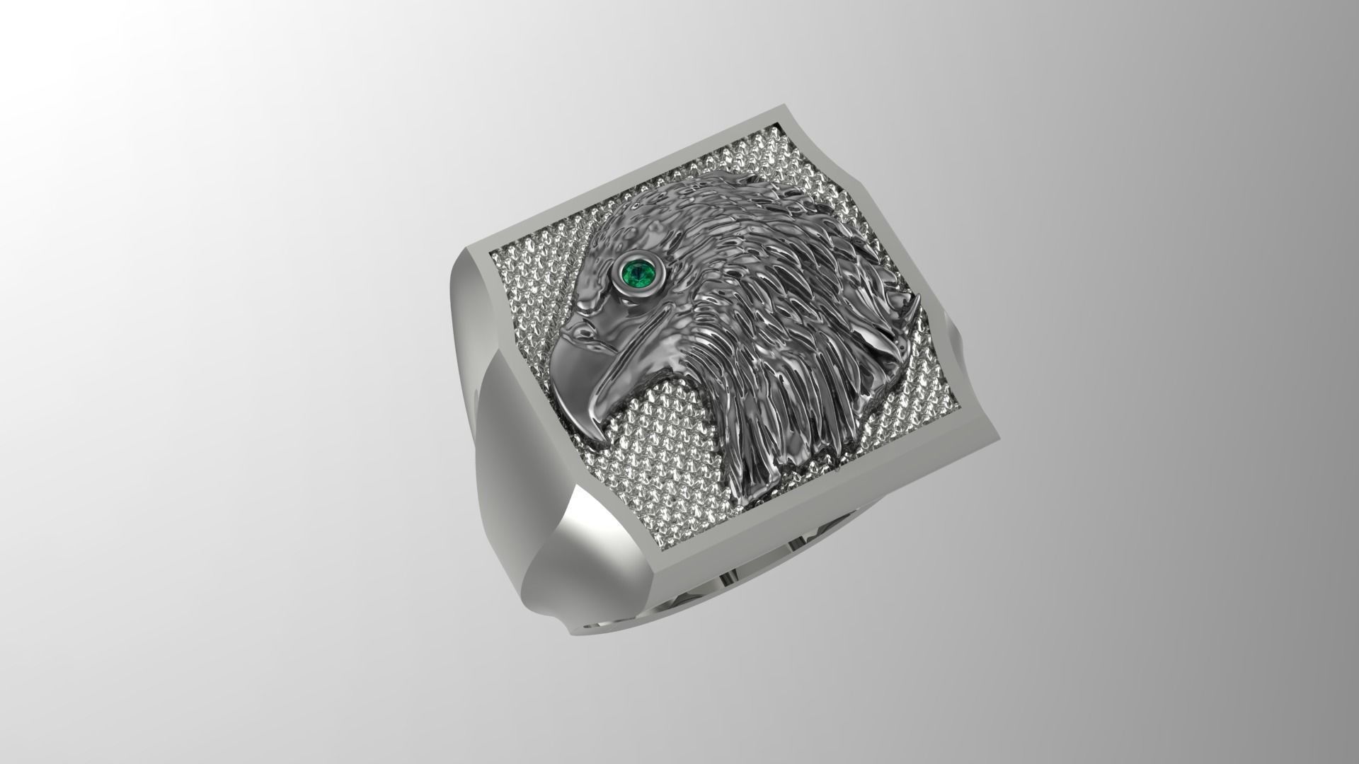 Eagle Organic Ring 3D print model_2