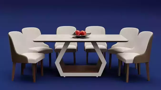 Modern Wood Table 6 seats 2