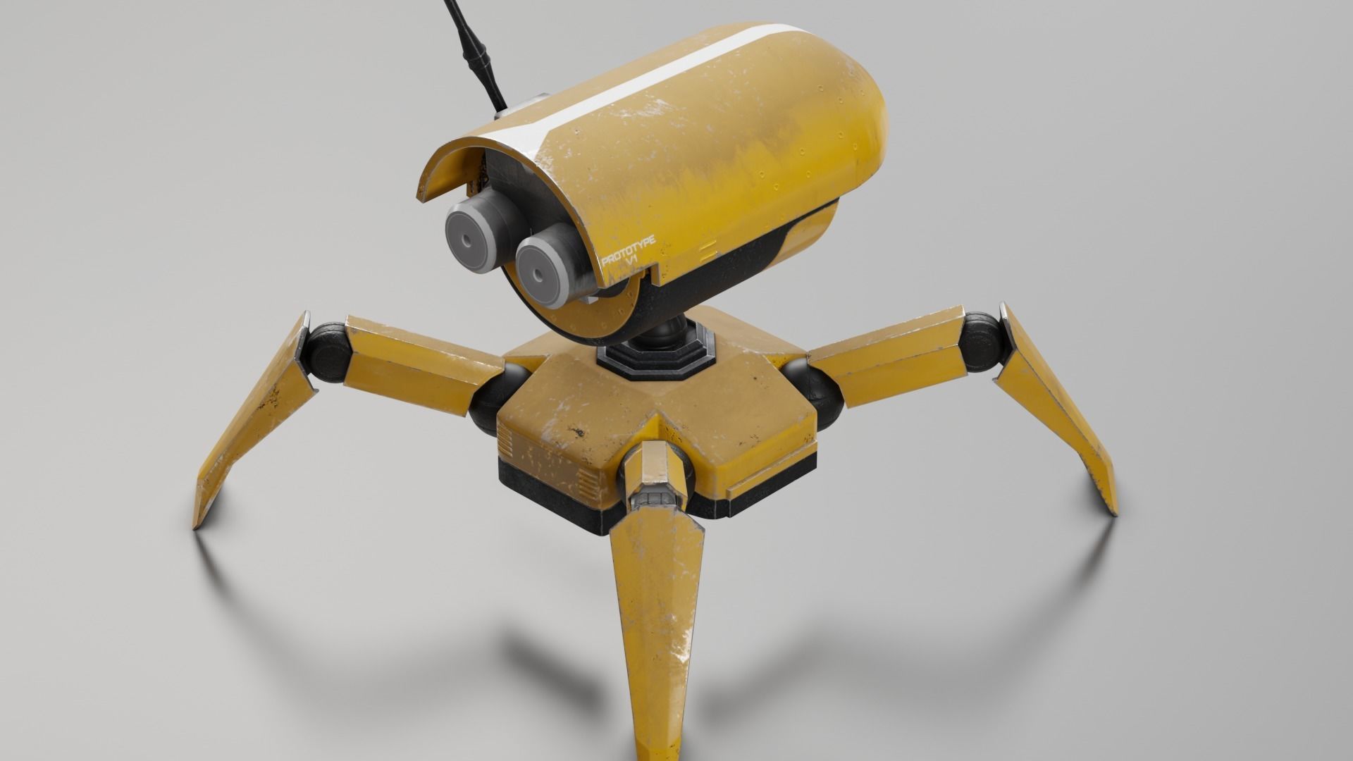 Spider Drone Low-poly 3D model_4
