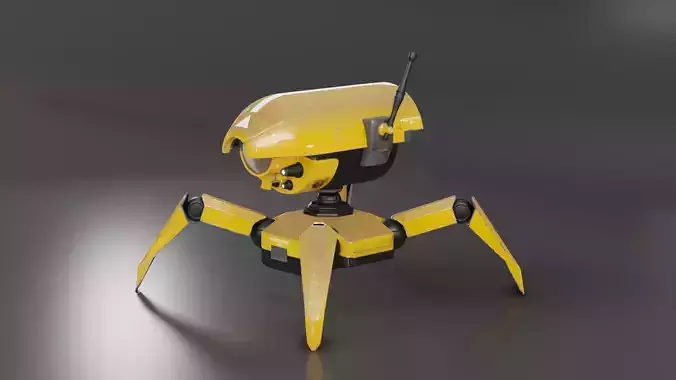 Spider Drone Low-poly 3D model Spider Drone Low-poly 3D model
