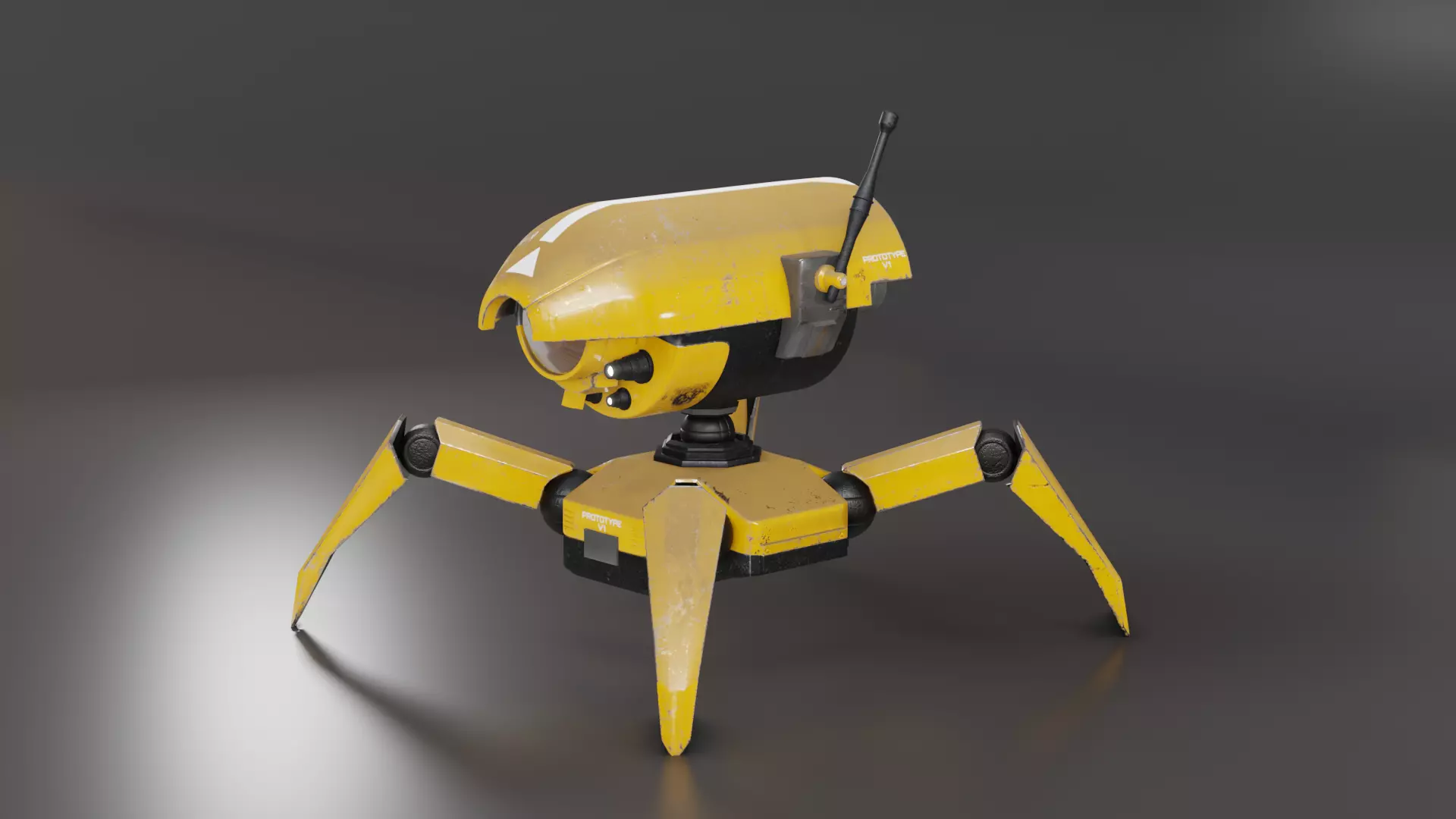 Spider Drone Low-poly 3D model_0