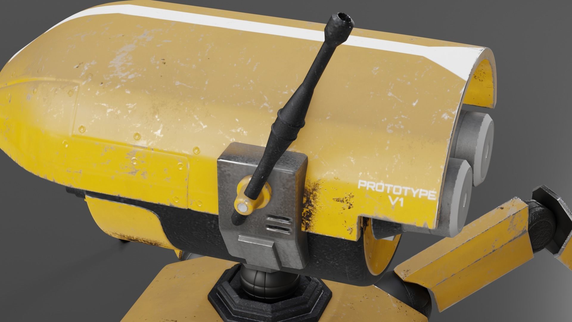 Spider Drone Low-poly 3D model_7