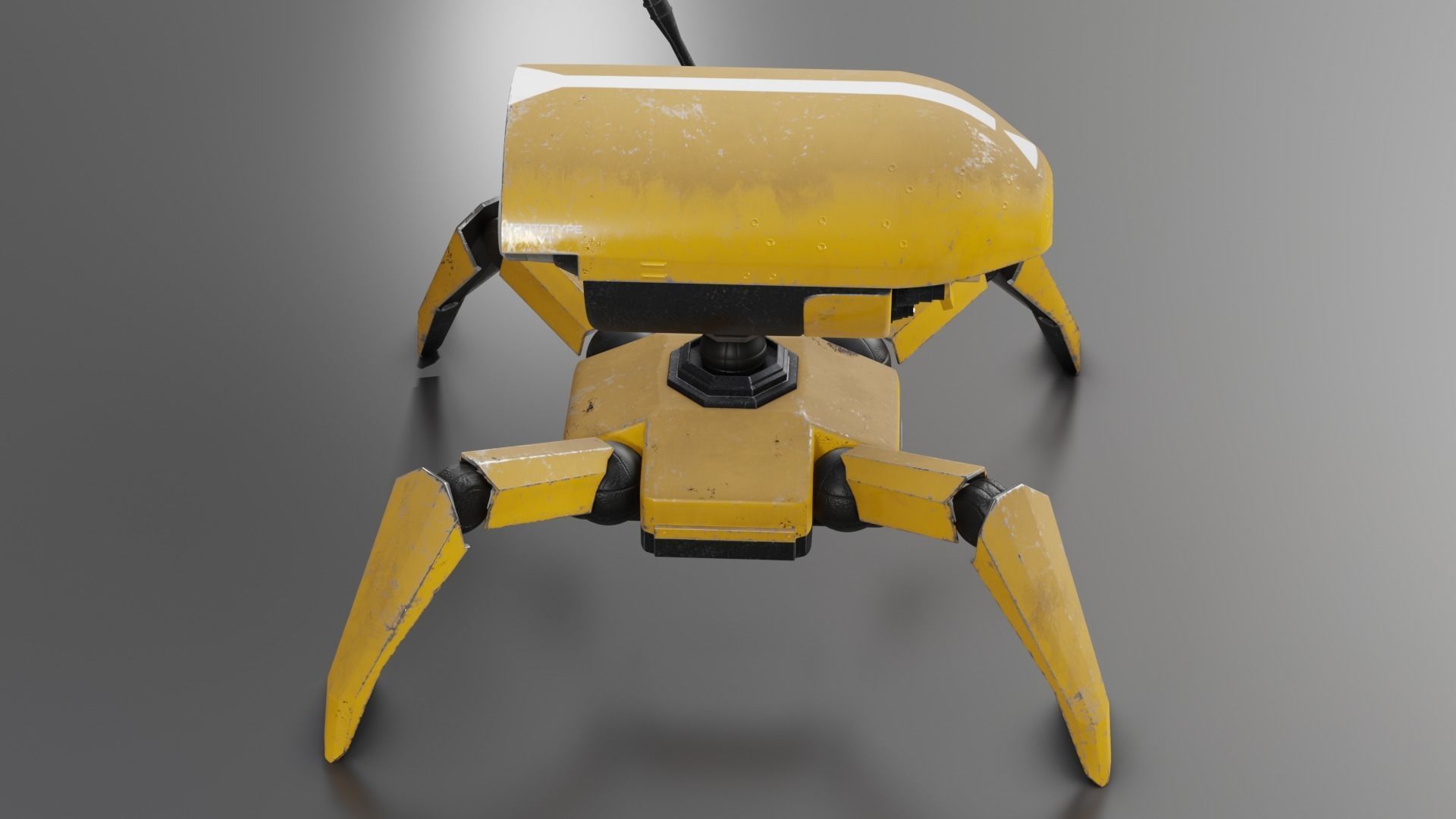 Spider Drone Low-poly 3D model_3