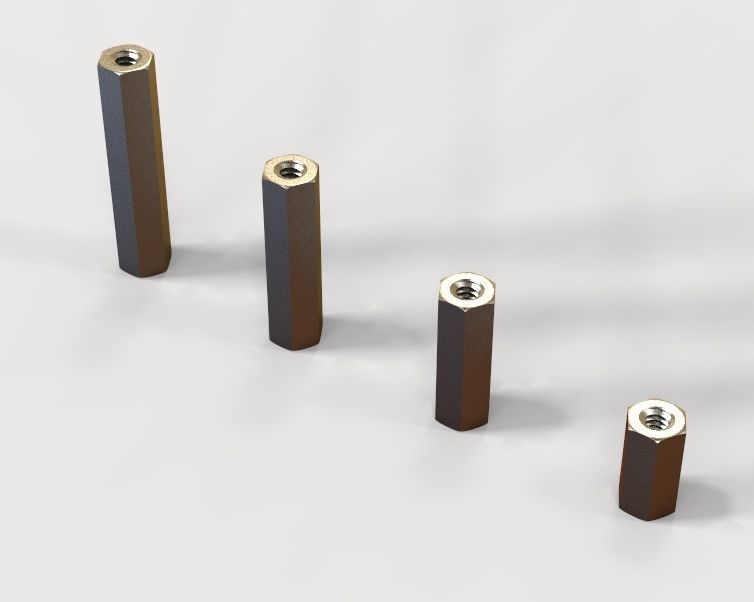 M6 Hexagonal Stud Connector 3D print model_30