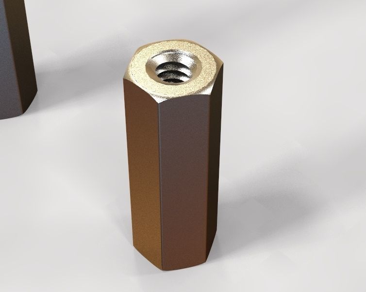 M6 Hexagonal Stud Connector 3D print model_2