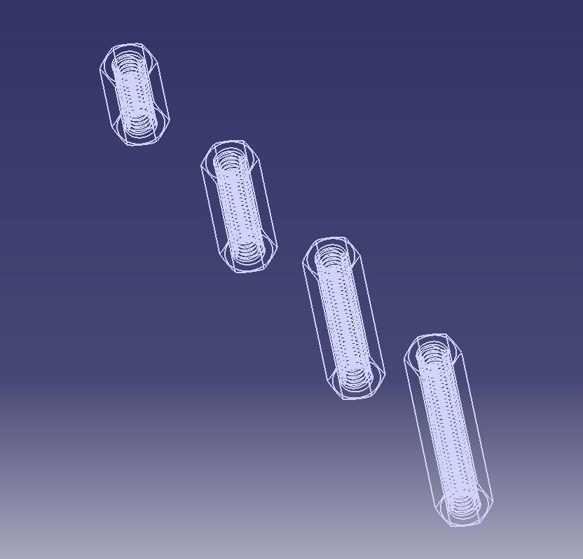 M6 Hexagonal Stud Connector 3D print model_12
