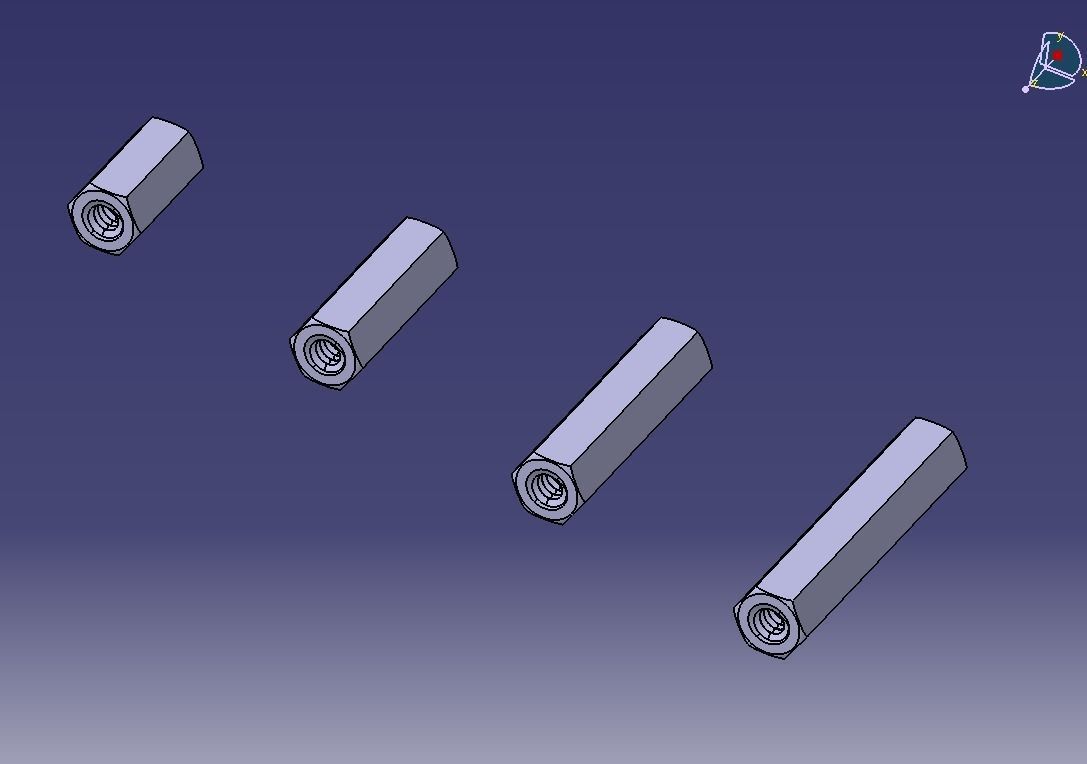 M6 Hexagonal Stud Connector 3D print model_5