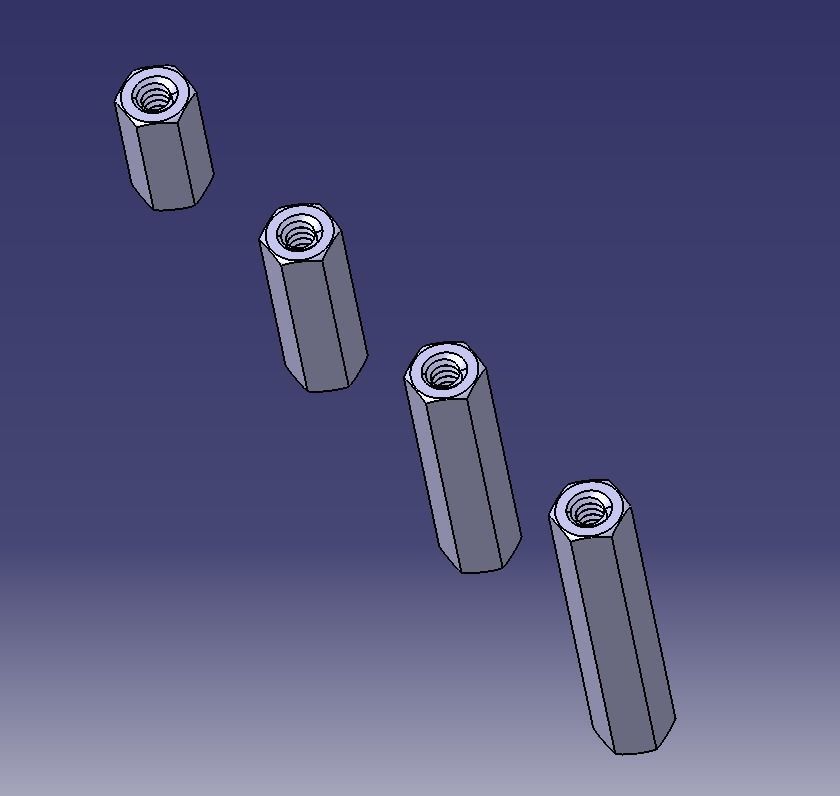 M6 Hexagonal Stud Connector 3D print model_11
