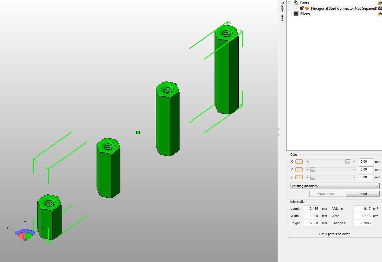 M6 Hexagonal Stud Connector 3D print model_13