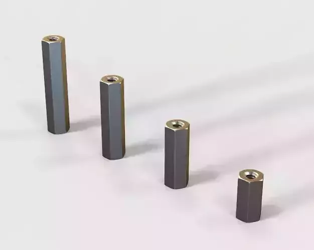 M6 Hexagonal Stud Connector 3D print model