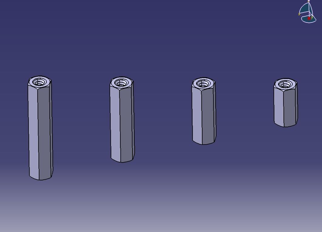 M6 Hexagonal Stud Connector 3D print model_3