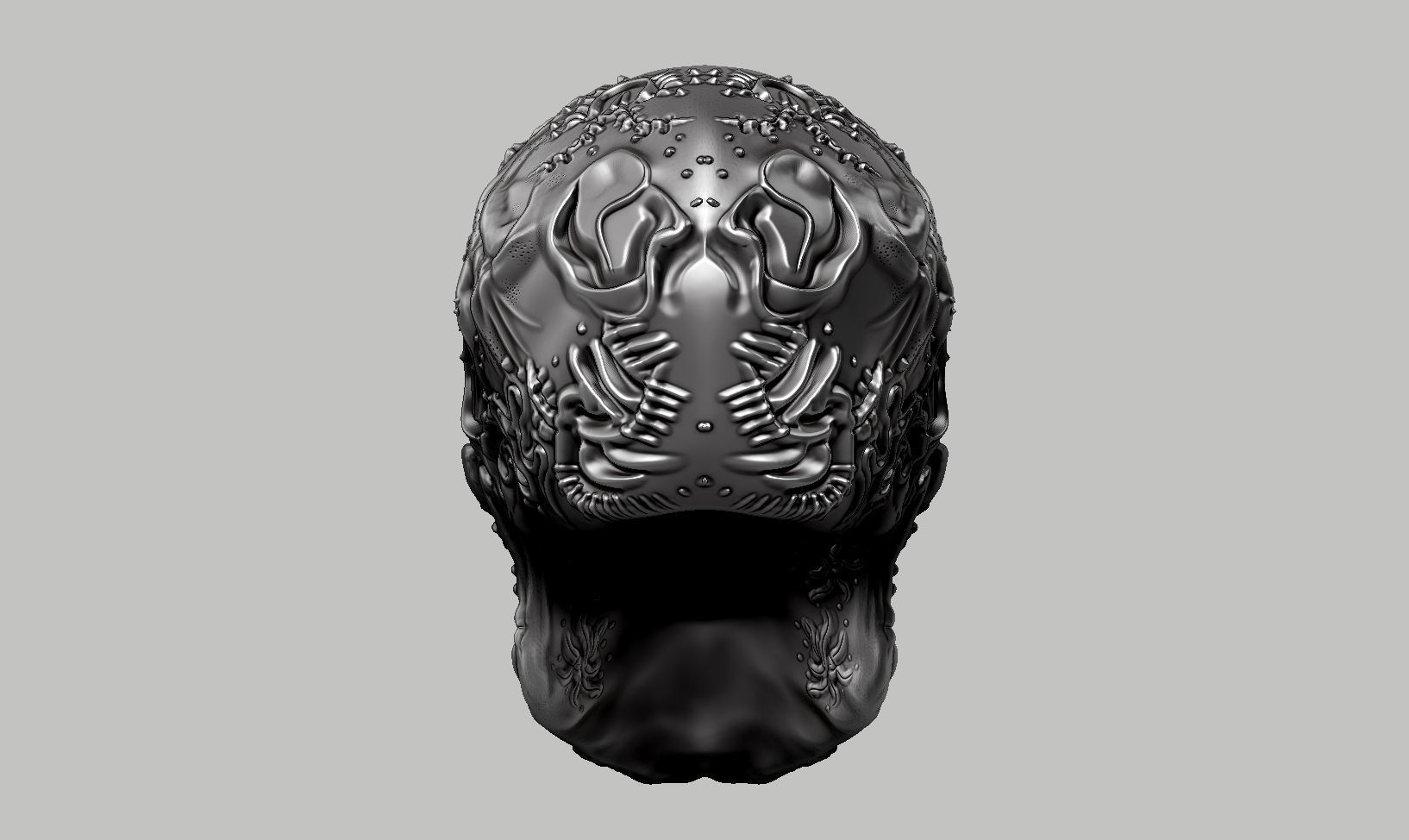 skull art design a06 3D print model_6