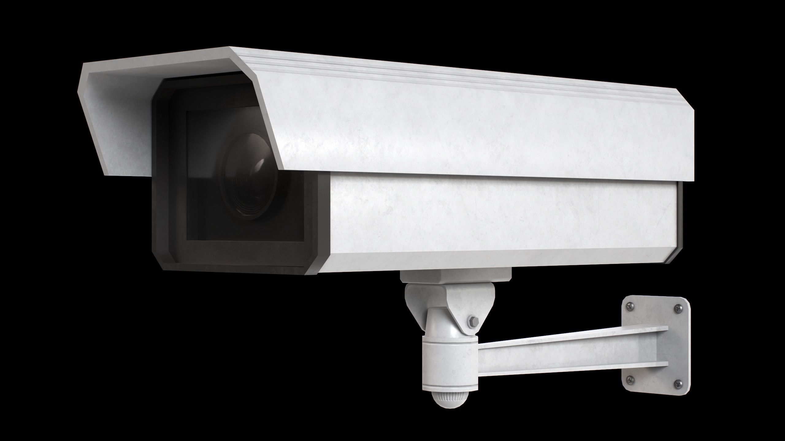 Set of 2 CCTV Cameras Low-poly 3D model_13