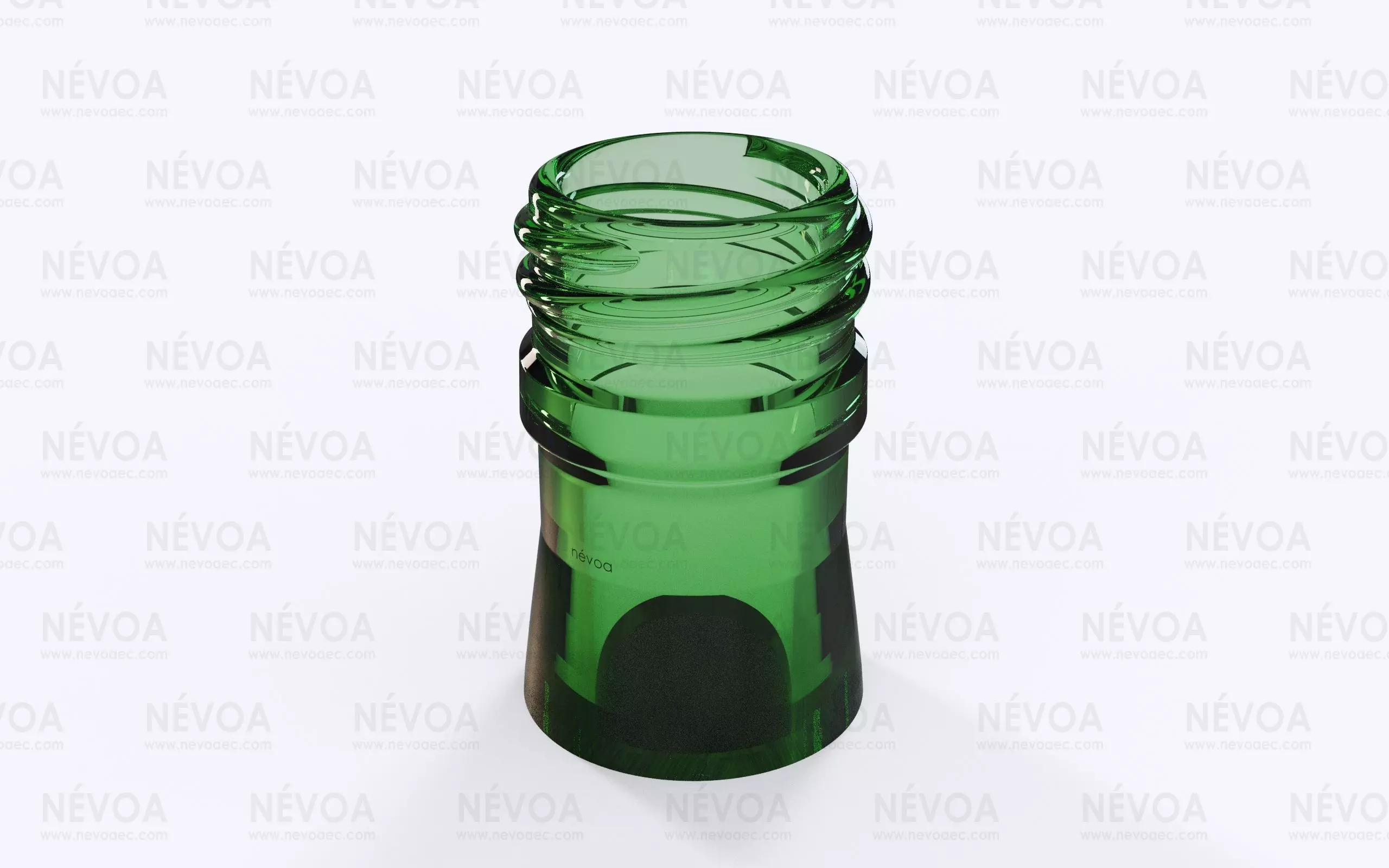 Glass finish - GME 30 14 - 28H 44 LG 2-start thread pilfer proof 3D model_0