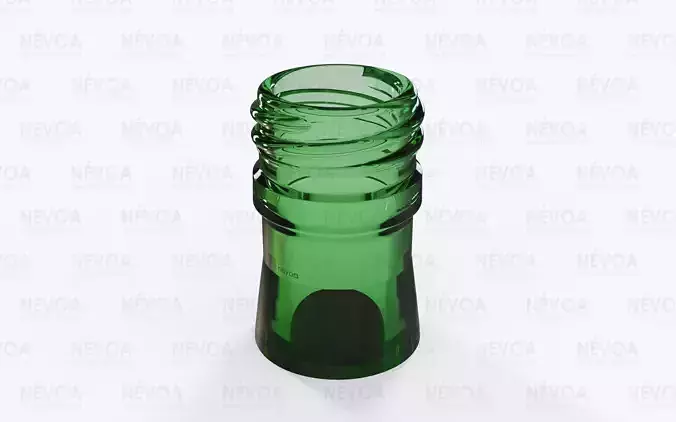 Glass finish - GME 30 14 - 28H 44 LG 2-start thread pilfer proof 3D model