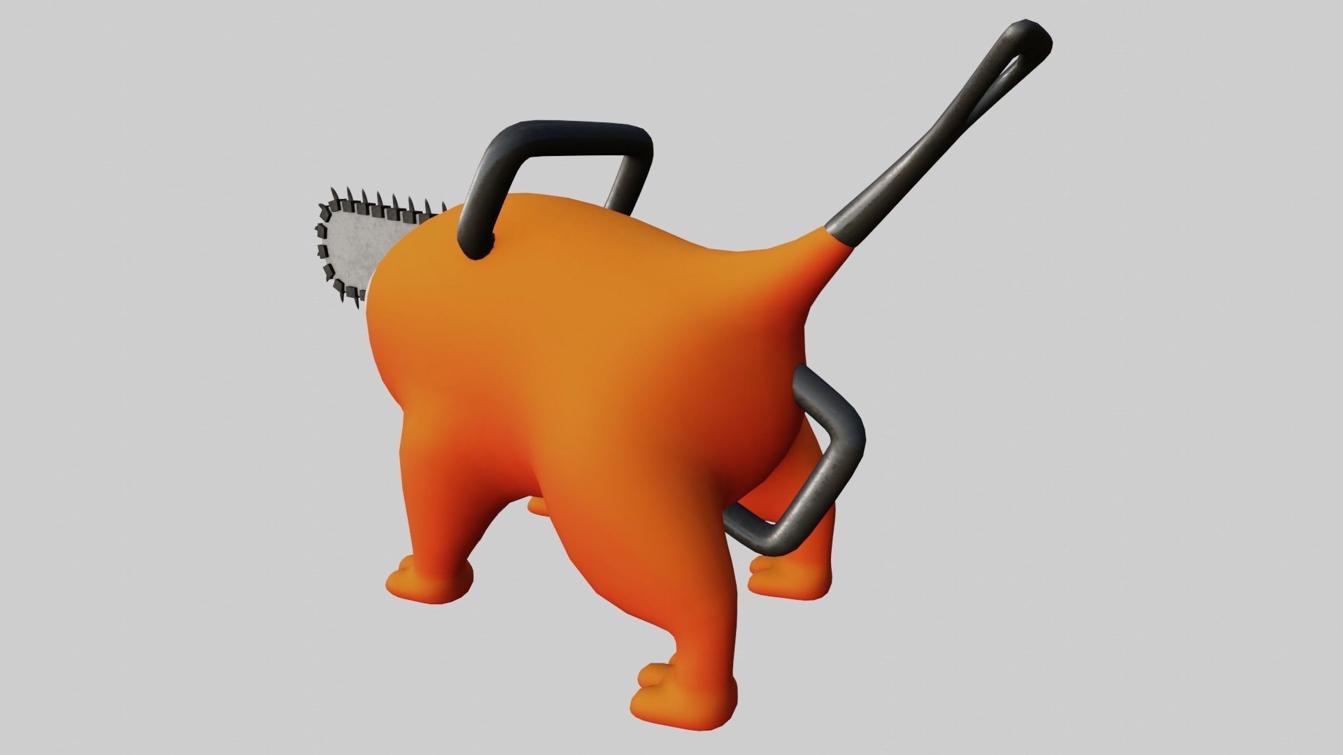 Pochita - Chainsaw Man Low-poly 3D model_5