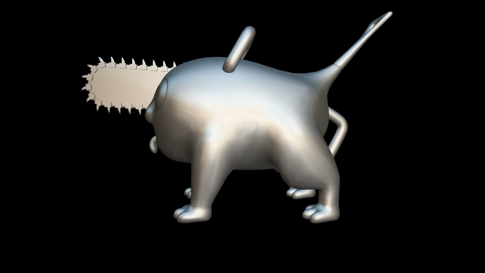 Pochita - Chainsaw Man Low-poly 3D model_11