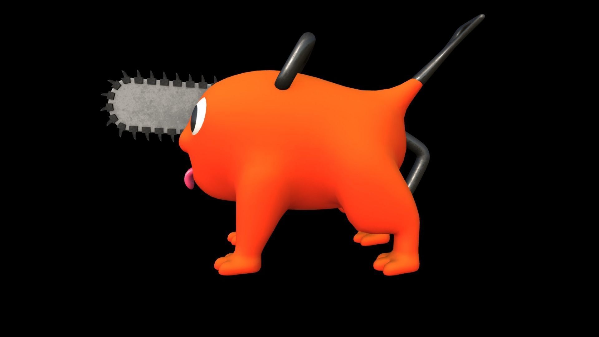 Pochita - Chainsaw Man Low-poly 3D model_10