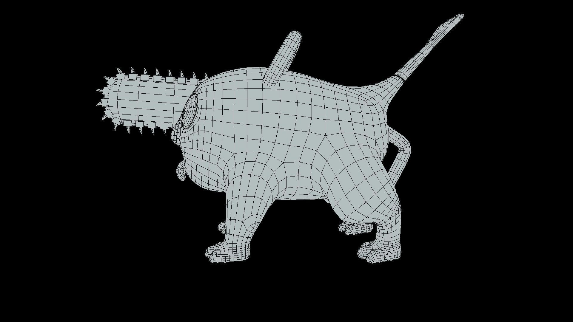 Pochita - Chainsaw Man Low-poly 3D model_12