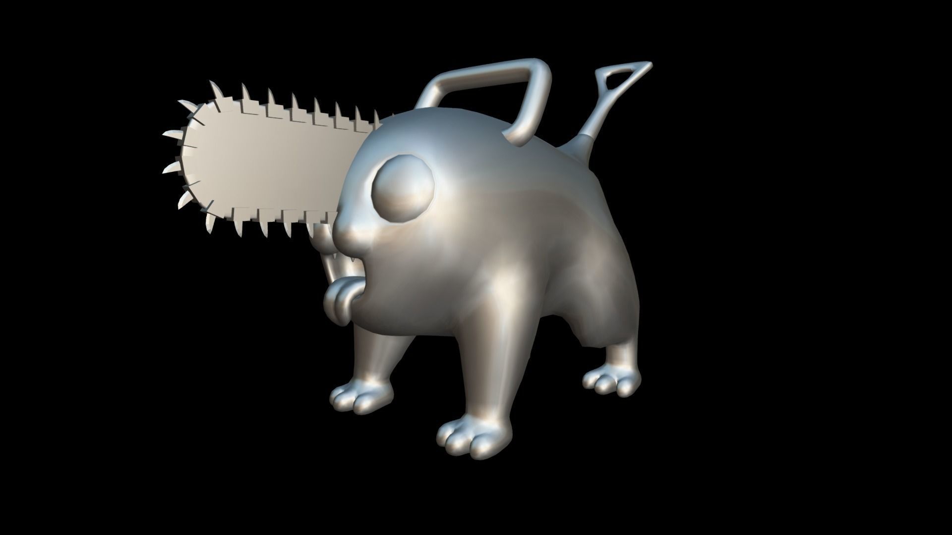 Pochita - Chainsaw Man Low-poly 3D model_8