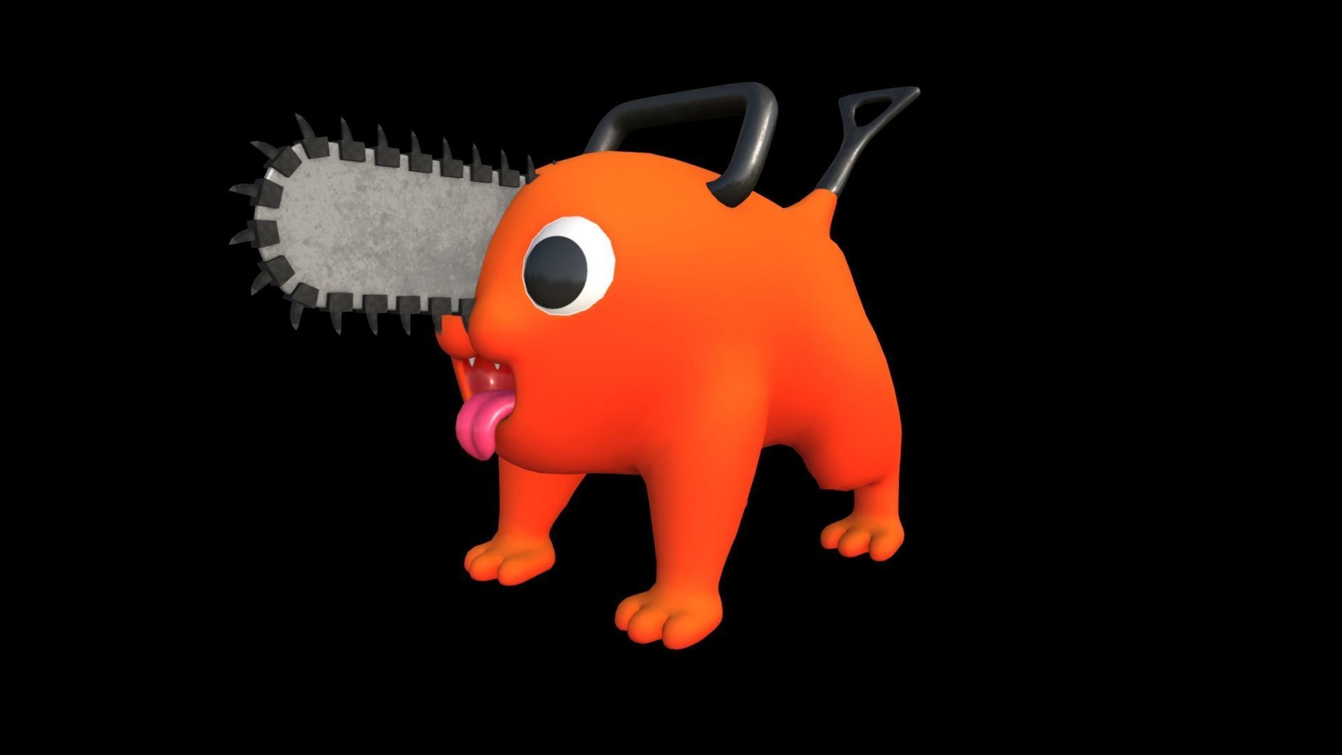 Pochita - Chainsaw Man Low-poly 3D model_7