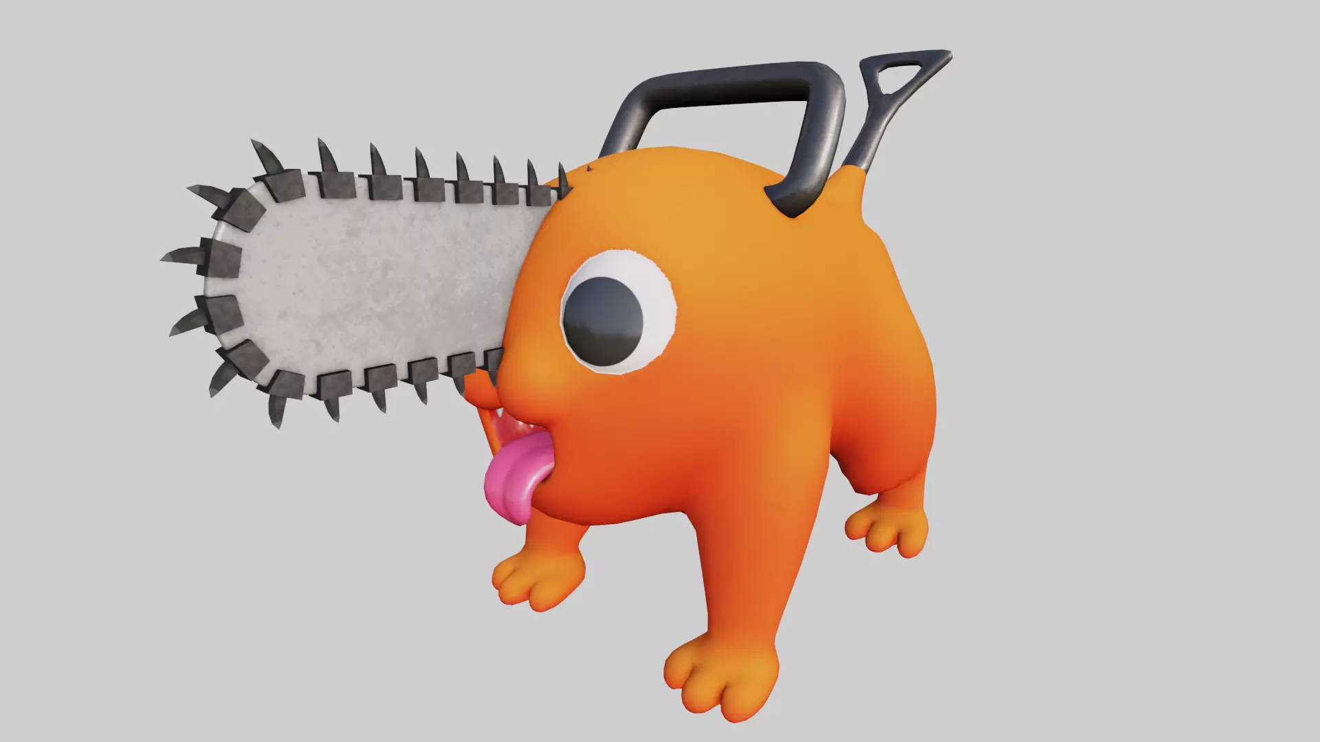 Pochita - Chainsaw Man Low-poly 3D model_0