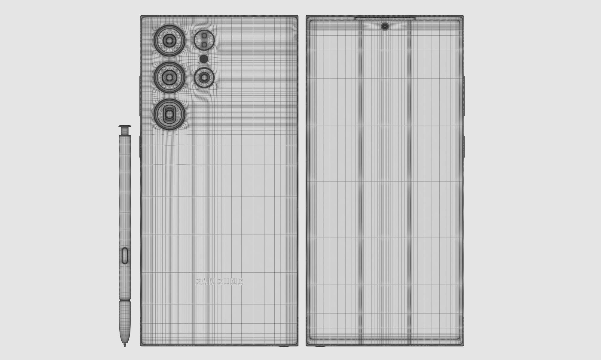 Samsung Galaxy S23 and S23 Plus and S23 Ultra 3D model_17