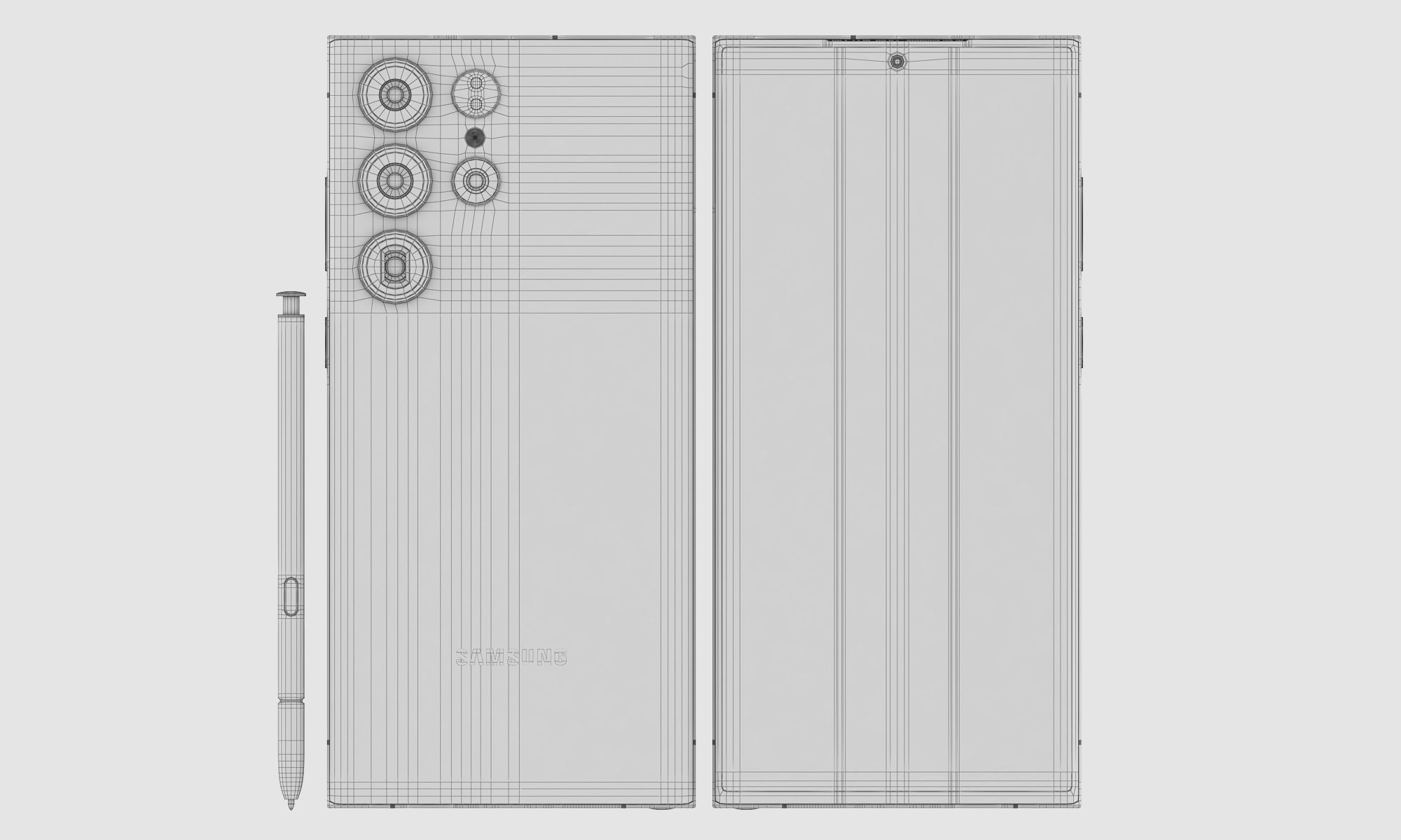 Samsung Galaxy S23 and S23 Plus and S23 Ultra 3D model_16