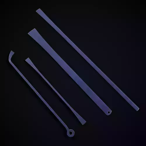 Pry Bars Low-poly 3D model