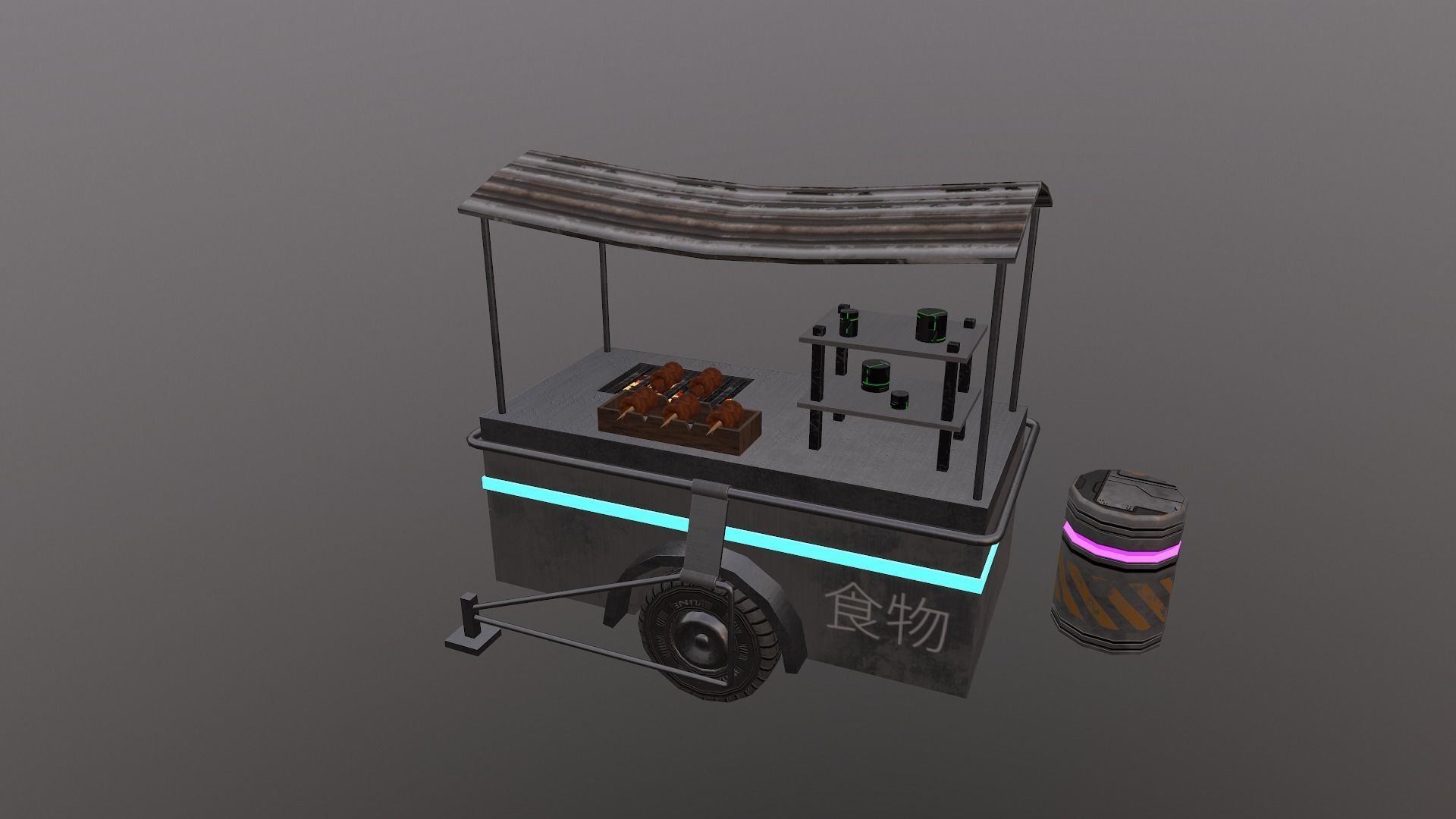 Street Food Cart free VR / AR / low-poly 3D model | CGTrader
