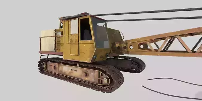 Crawler Crane Low-poly 3D model