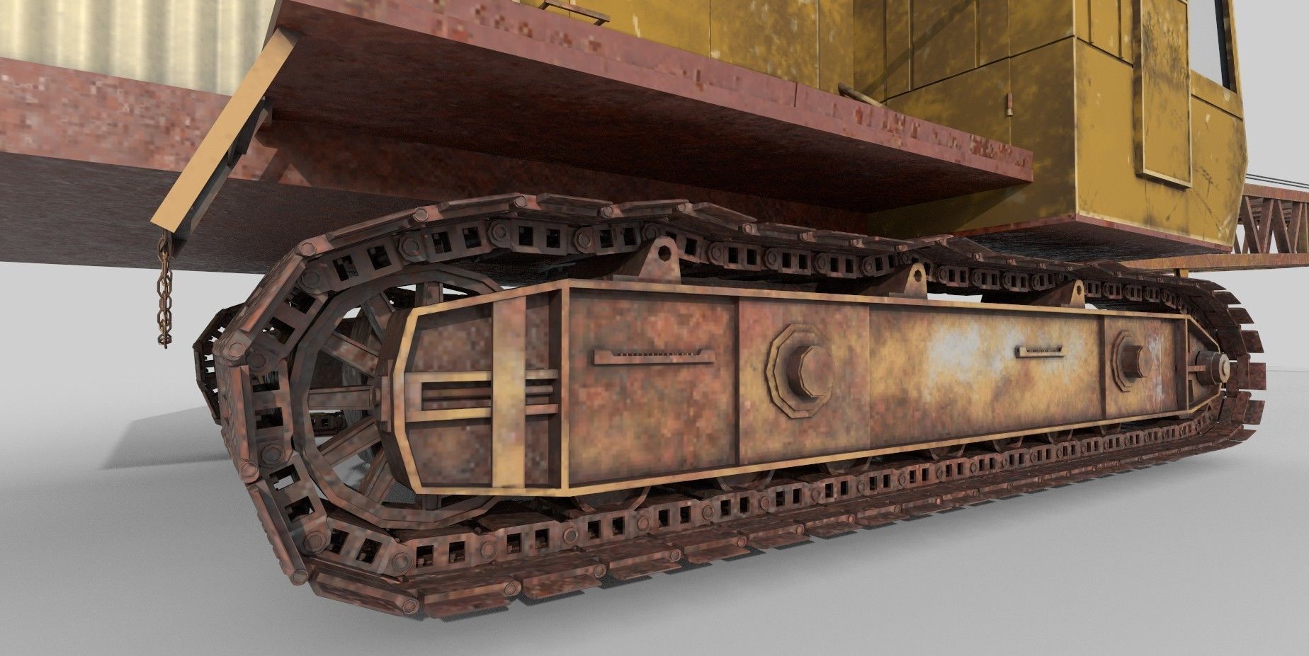 Crawler Crane Low-poly 3D model_9