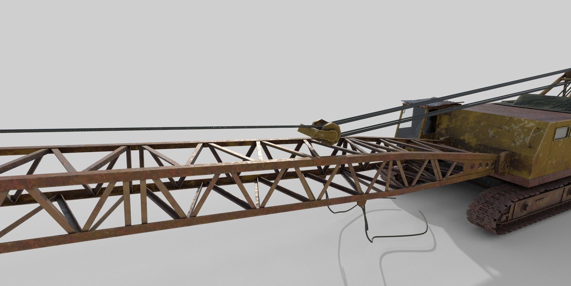 Crawler Crane Low-poly 3D model_14