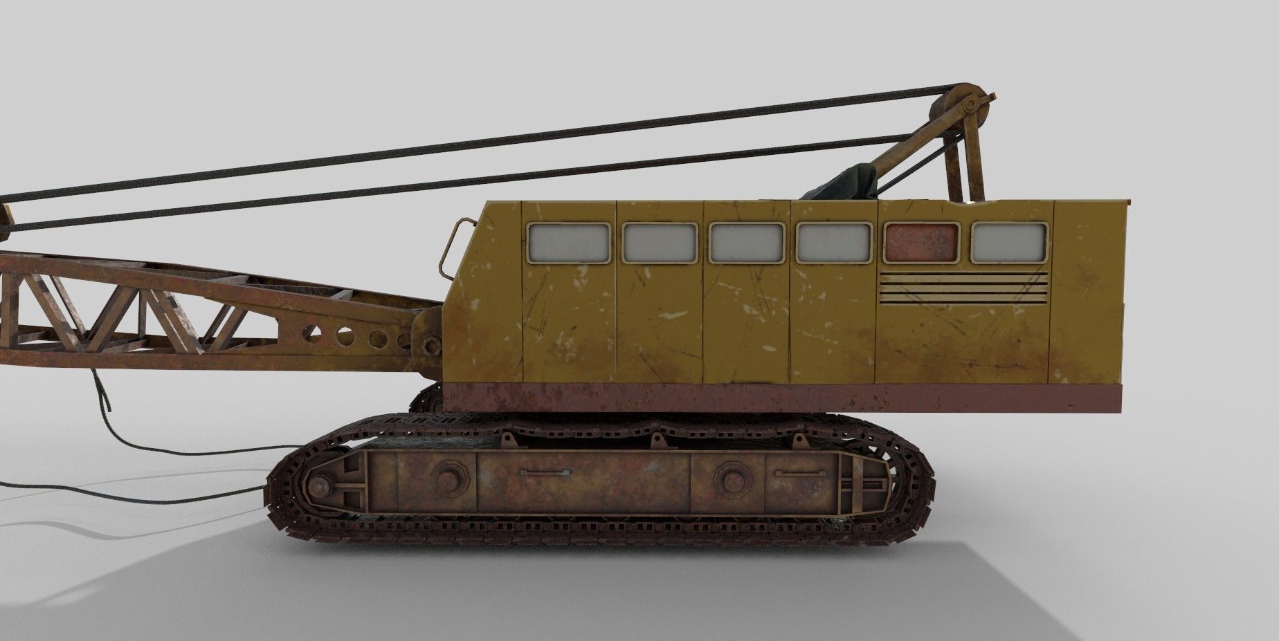 Crawler Crane Low-poly 3D model_7