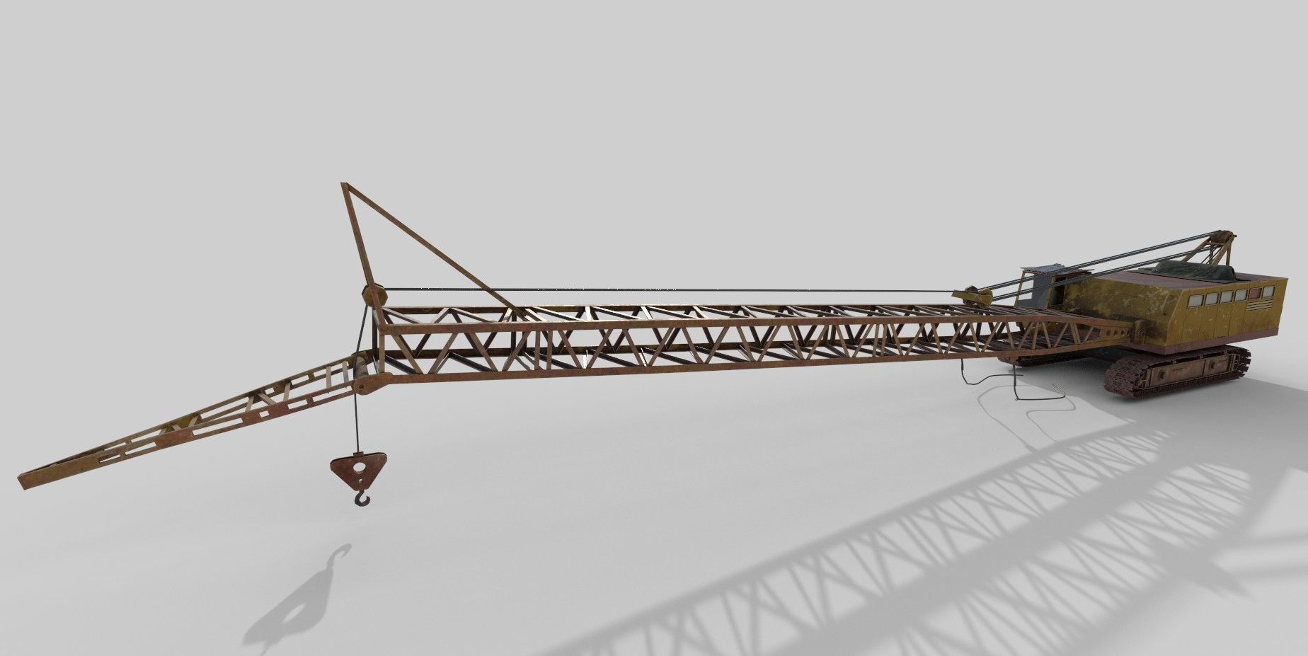 Crawler Crane Low-poly 3D model_5
