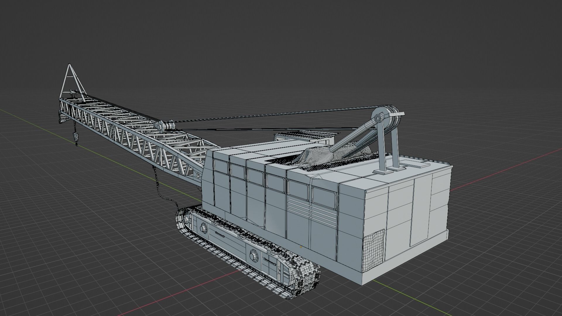 Crawler Crane Low-poly 3D model_10