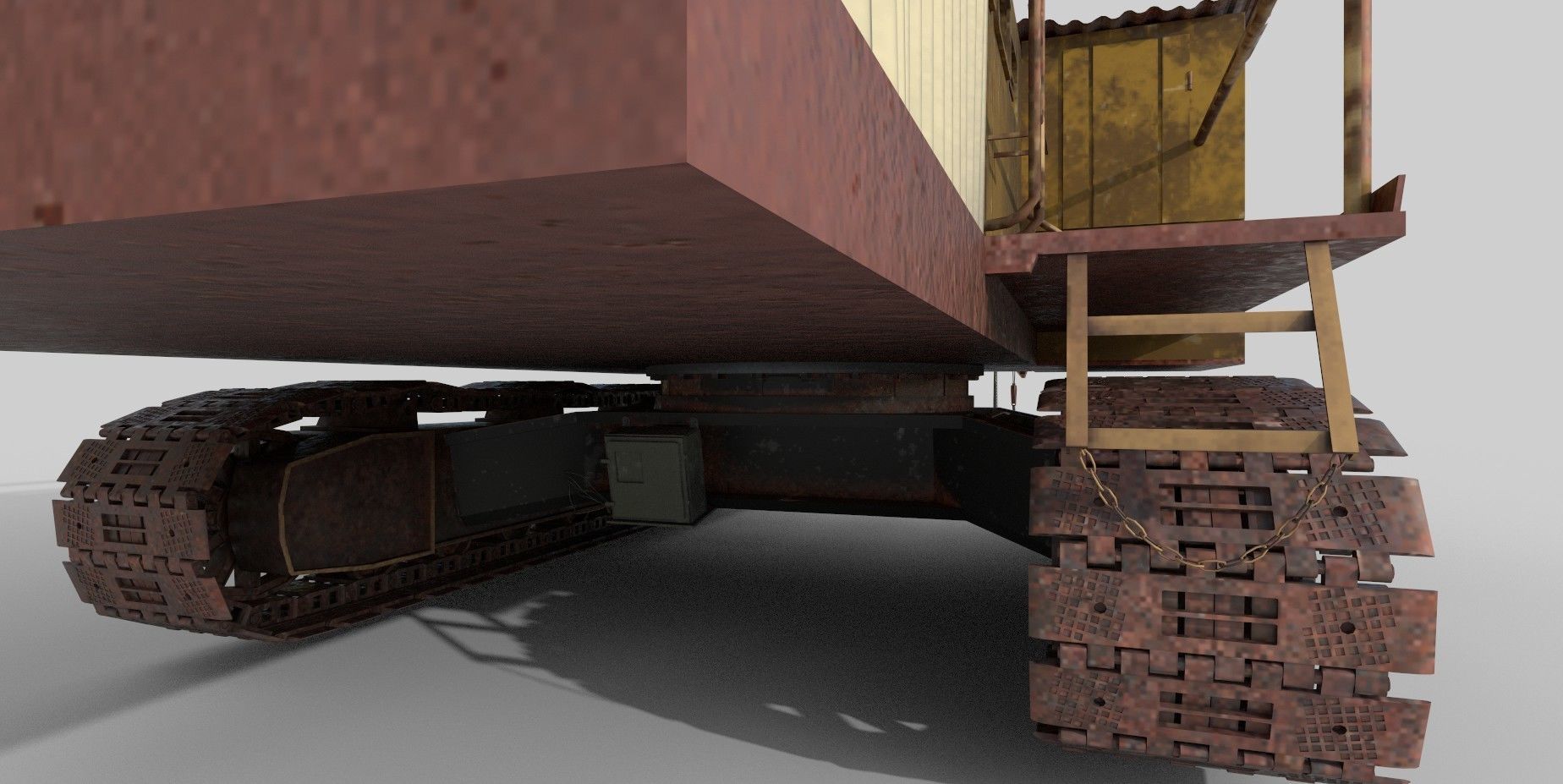 Crawler Crane Low-poly 3D model_12