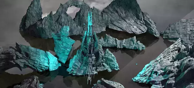 Ice Fortress shards Kit bash 1  3D model