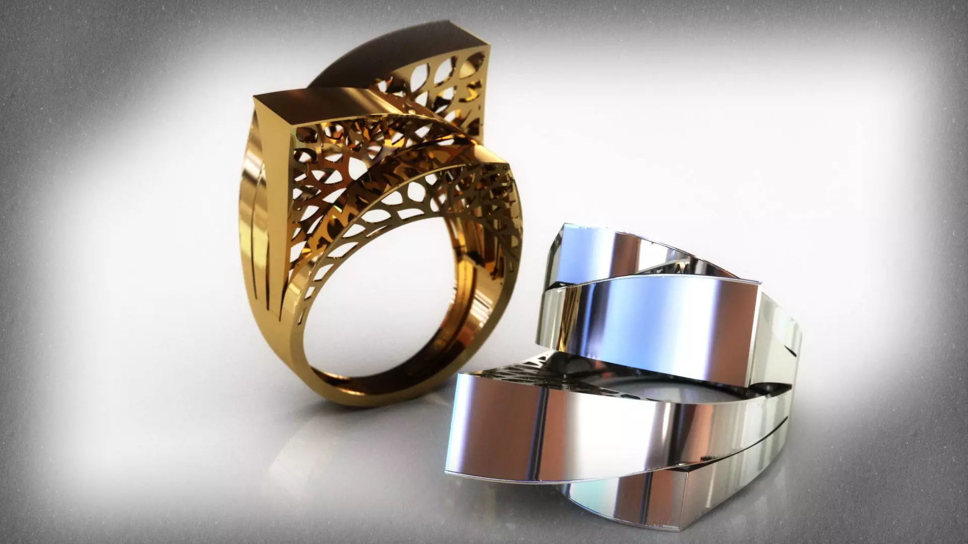  fusion mirror ring  3D print model_0